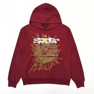Stylish Maroon Hoodie with Web Graphic